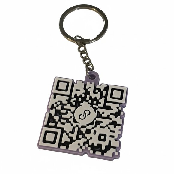 5pc Custom QR Code Keychain Unique Scannable, business swag, business merch, - Picture 3 of 3